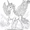 Unicorn With Wings Coloring Pages