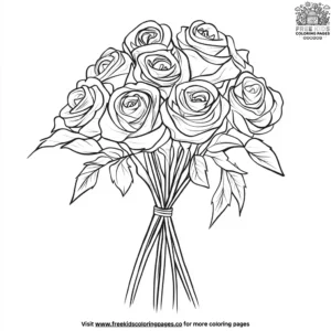 Valentine’s Day Bouquet Coloring Pages