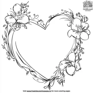 Valentine Day Cards Coloring Pages