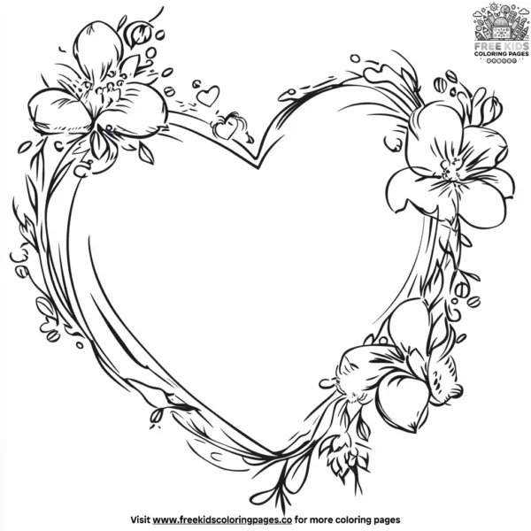 Valentine day cards coloring pages