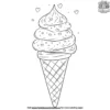 Valentine's Day Ice Cream Cone Coloring Pages