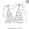 Valentine’s Day Party Hats Coloring Pages