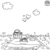 Valentine’s Day Picnic Coloring Pages