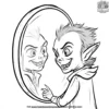 Vampire Mirror Reflections Coloring Pages