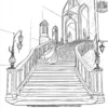 Vampire and the Mysterious Staircase Coloring Pages