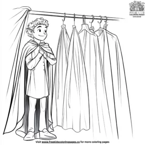 Vampire in a Cozy Cloakroom Coloring Pages