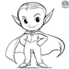 Vampire with a Magic Cape Coloring Pages