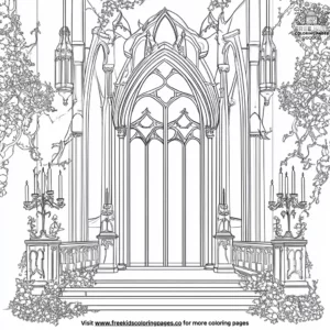 Vampire’s Secret Doorway Coloring Pages