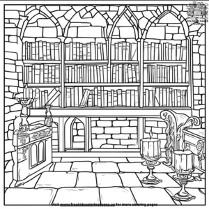 Vampire’s Secret Library Coloring Pages