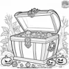 Vampire’s Spooky Treasure Chest Coloring Pages