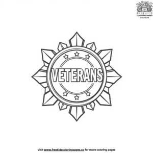 Veterans Badge Coloring Pages