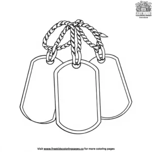 Veterans dog tags coloring pages