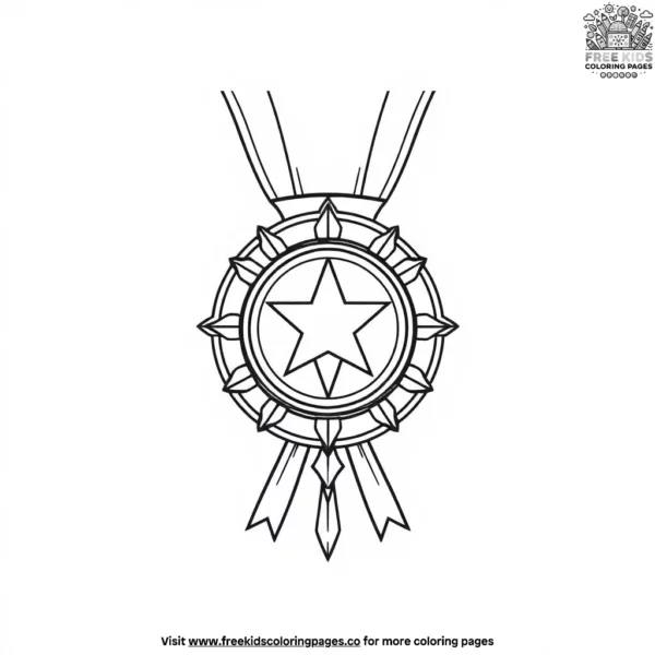 Veterans medal coloring pages