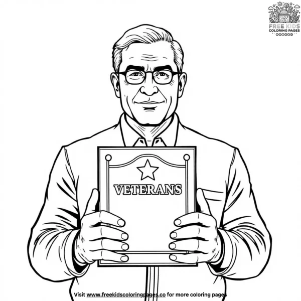 Veterans plaque coloring pages