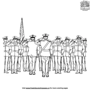 Veterans salute ceremony coloring pages