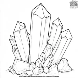 Vibrant Emerald Crystal Coloring Pages