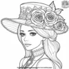 Victorian Gothic Hat Coloring Pages