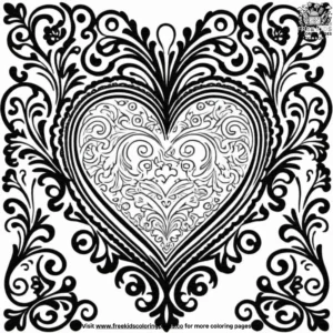 Victorian Love Coloring Pages