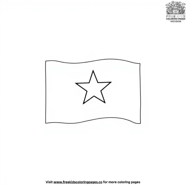 Vietnam flag coloring pages