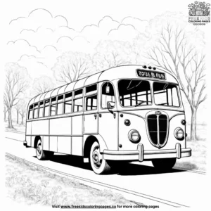 Vintage Bus Coloring Pages