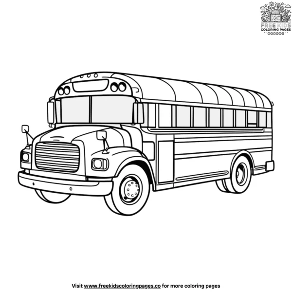 First Bus Colouring In Vintage School Bus Coloring Pages