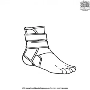 Volleyball Ankle Brace Coloring Pages