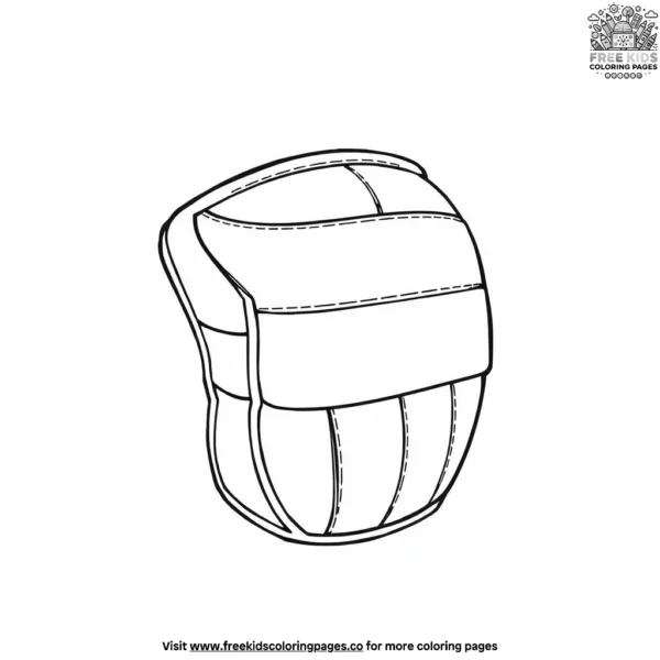 Volleyball elbow pad coloring pages