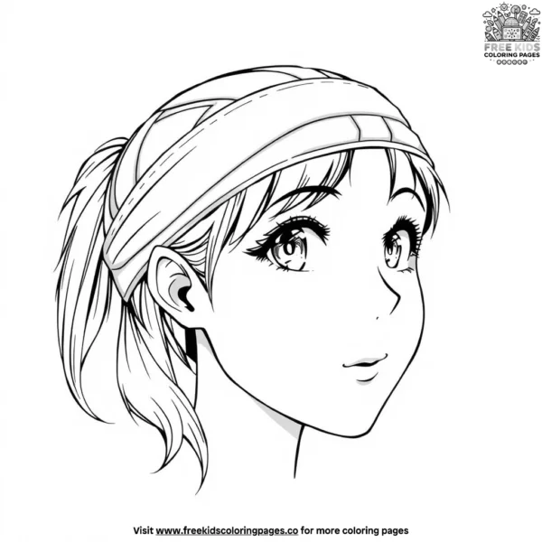 Volleyball headband coloring pages