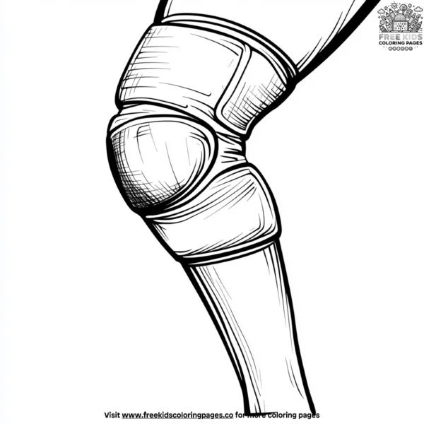 Volleyball knee pads coloring pages