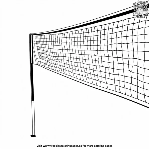 Volleyball net coloring pages