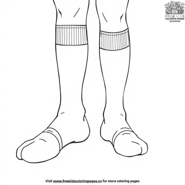 Volleyball socks coloring pages
