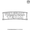 Volleyball Team Banner Coloring Pages