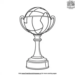 Volleyball Trophy Coloring Pages