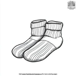 Warm Winter Socks Coloring Pages