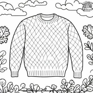 Warm wool sweater coloring pages