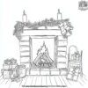 Warm and Welcoming Fireplace Coloring Pages