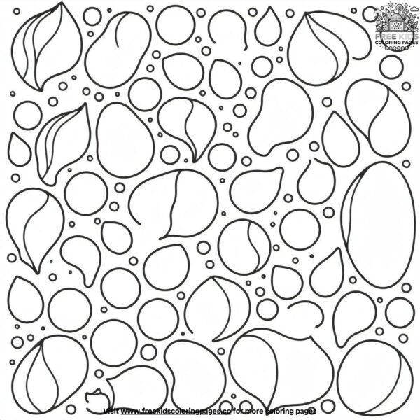 Water drops coloring pages