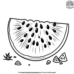 Watermelon Slice Coloring Pages