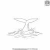 Whale Tail in the Ocean Coloring Pages