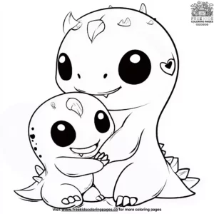 Whimsical Love Monsters Coloring Pages