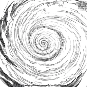 Whirling Tornado Zentangle Coloring Pages