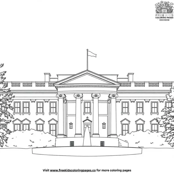 White house coloring pages