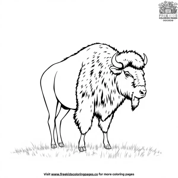 Wild bison coloring pages