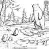 Winter Animals Coloring Pages