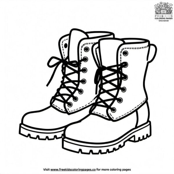 Winter boots coloring pages