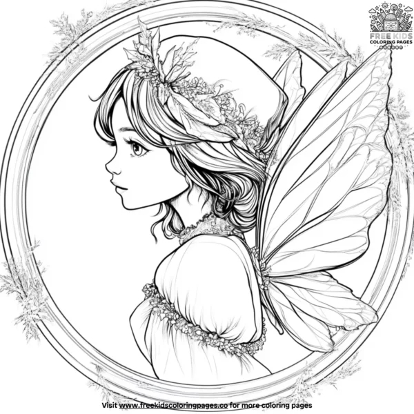 Winter fairy tales coloring pages