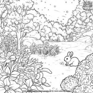 Winter Garden Wonderland Coloring Pages