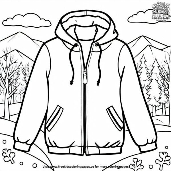 Winter jacket coloring pages