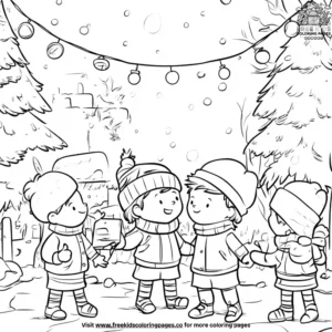 Winter Party Coloring Pages