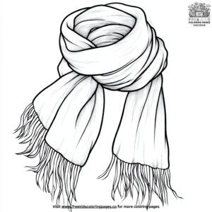 Winter Scarf Coloring Pages